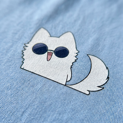Akaame Studio™ - Blindfold Cat Teacher Anime Shirt - Limitless Power Graphic Tee