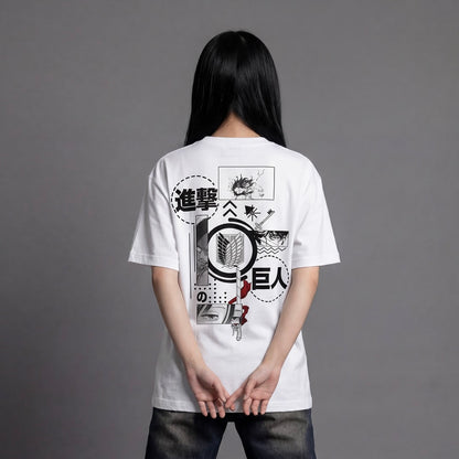 Akaame Studio™ - Manga Panel Graphic T-Shirt - Wings of Freedom Dark Fantasy