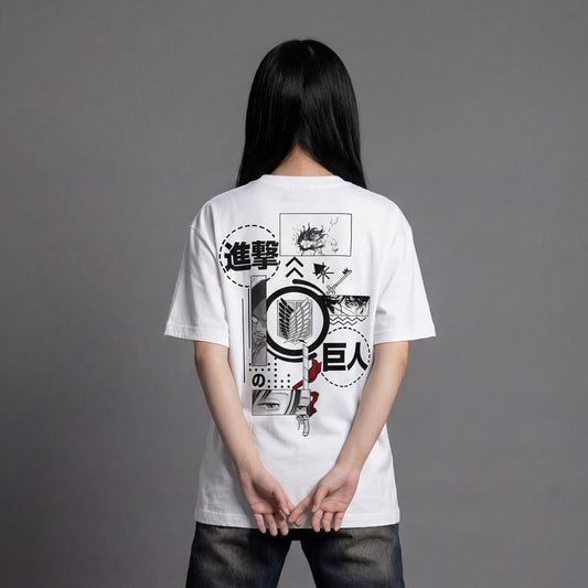 Akaame Studio™ - Manga Panel Graphic T-Shirt - Wings of Freedom Dark Fantasy