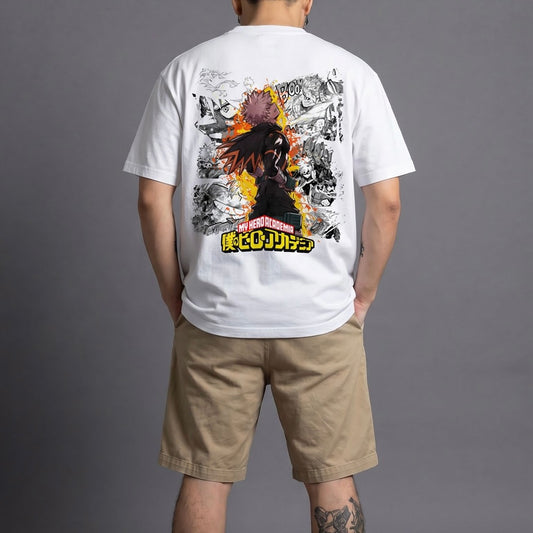 Akaame Studio™ - Explosive Hero Graphic Tee - Shonen Rival Manga Shirt