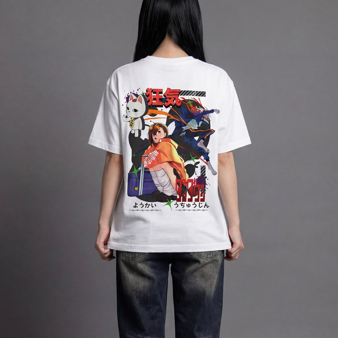 Akaame Studio™ - Supernatural Duo Graphic Tee - Occult & Alien Anime Shirt