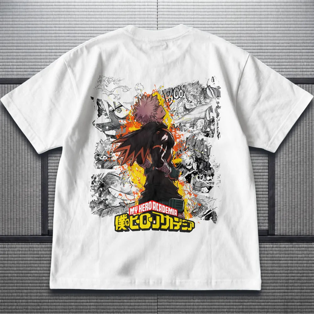 Akaame Studio™ - Explosive Hero Graphic Tee - Shonen Rival Manga Shirt