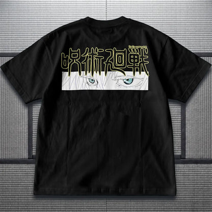 Akaame Studio™ - Blindfold Cat Teacher Anime Shirt - Limitless Power Graphic Tee