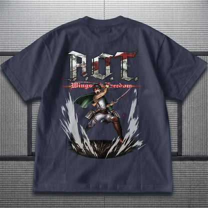 Akaame Studio™ -  Slayer Graphic Tee - Dark Military Anime Shirt