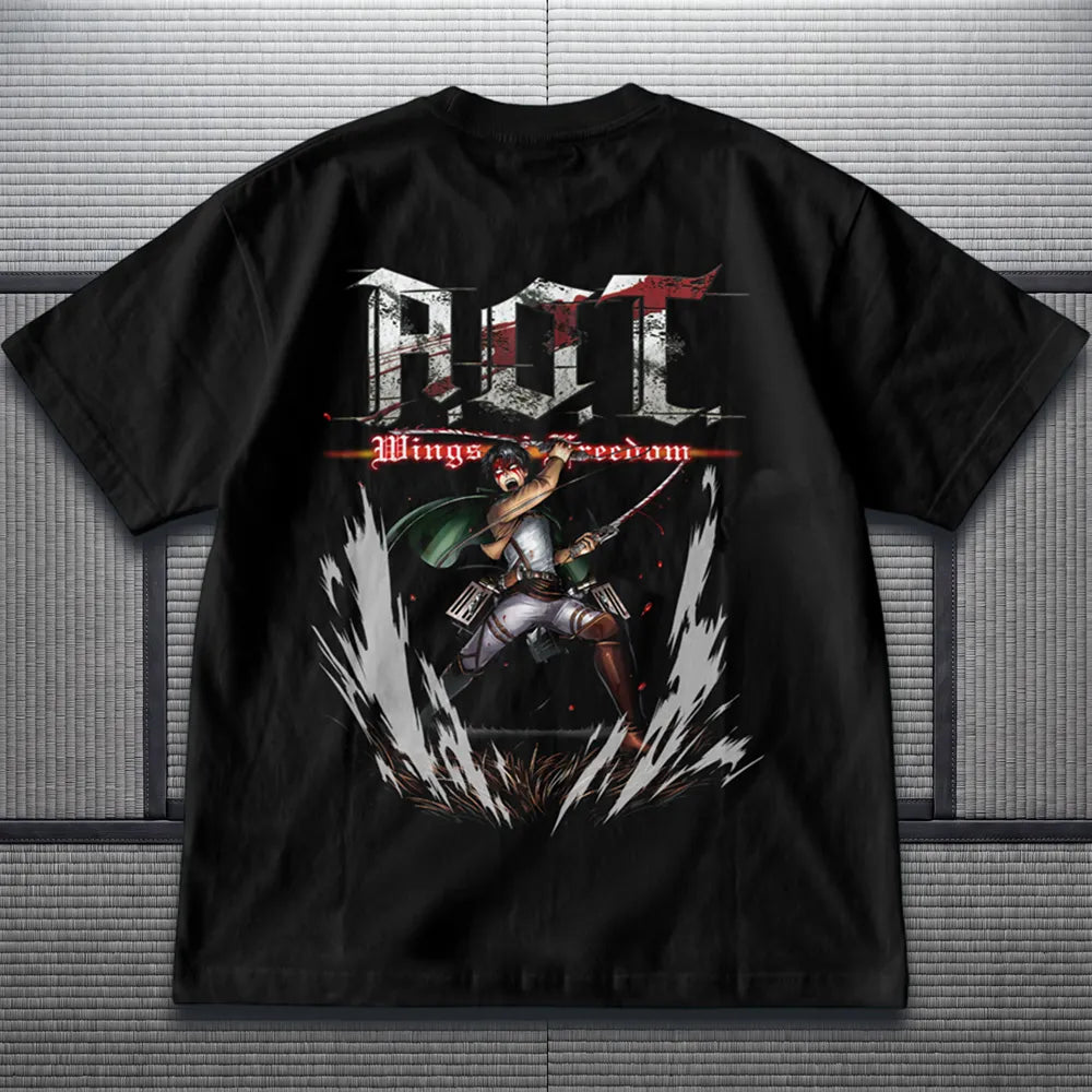 Akaame Studio™ -  Slayer Graphic Tee - Dark Military Anime Shirt