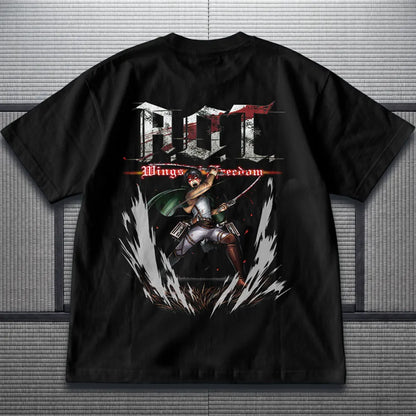 Akaame Studio™ -  Slayer Graphic Tee - Dark Military Anime Shirt