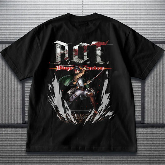 Akaame Studio™ -  Slayer Graphic Tee - Dark Military Anime Shirt