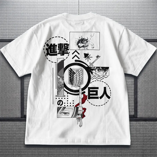 Akaame Studio™ - Manga Panel Graphic T-Shirt - Wings of Freedom Dark Fantasy