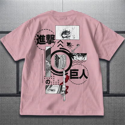 Akaame Studio™ - Manga Panel Graphic T-Shirt - Wings of Freedom Dark Fantasy