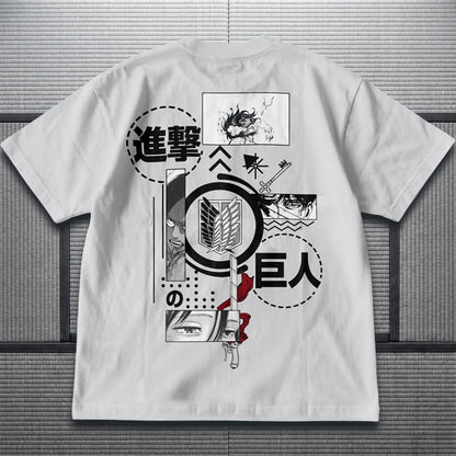 Akaame Studio™ - Manga Panel Graphic T-Shirt - Wings of Freedom Dark Fantasy