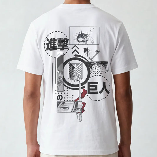 Akaame Studio™ - Manga Panel Graphic T-Shirt - Wings of Freedom Dark Fantasy