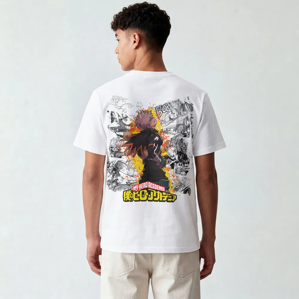 Akaame Studio™ - Explosive Hero Graphic Tee - Shonen Rival Manga Shirt