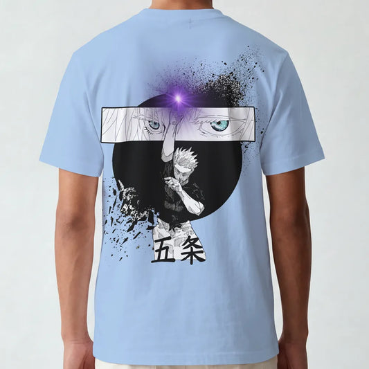 Akaame Studio™ - Limitless Sorcerer Graphic Tee - Purple Aura Anime Shirt
